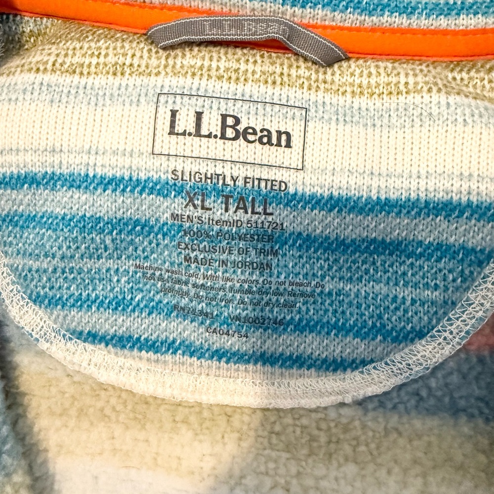 L.L.Bean Sweater Fleece Pullover, Striped Print - Picture 6 of 8